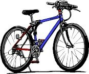 Clip Art Picture - Blue Bicycle